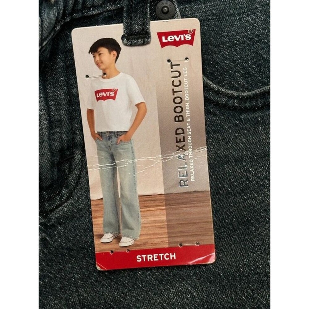 Levi’s Boys Dark Wash Relaxed Bootcut Stretch Jeans